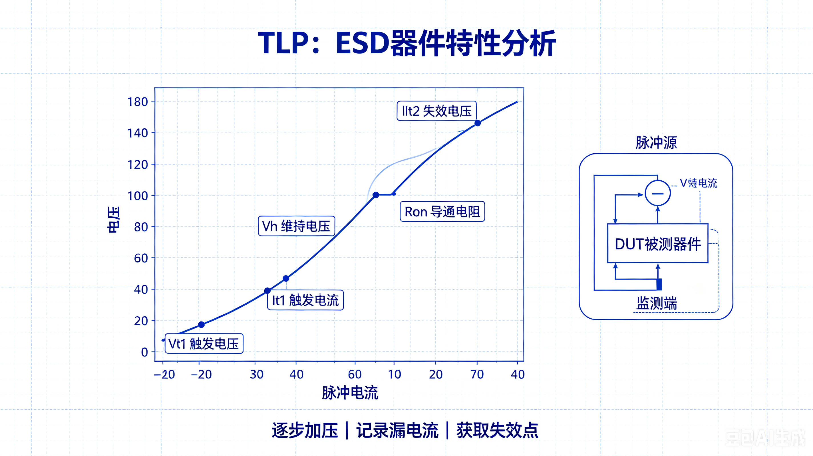 TLP 传输线脉冲 I-V 特性曲线
